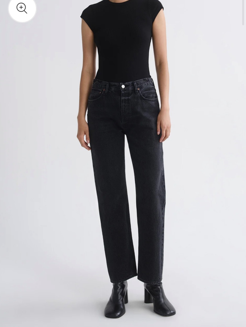 AGOLDE 90’s Pinch Waist High Rise Straight Jeans Size 32 Black